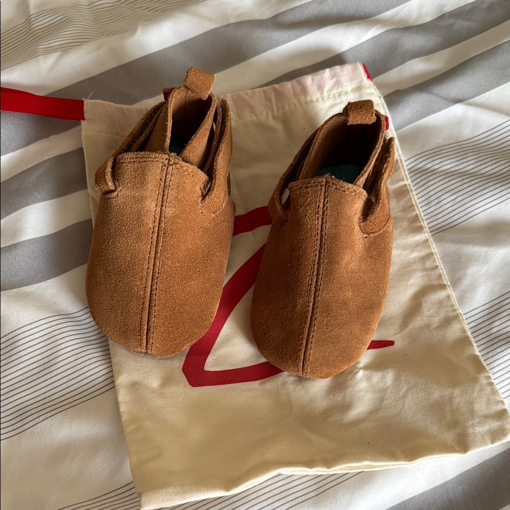 Tan Suede Zutano baby shoe